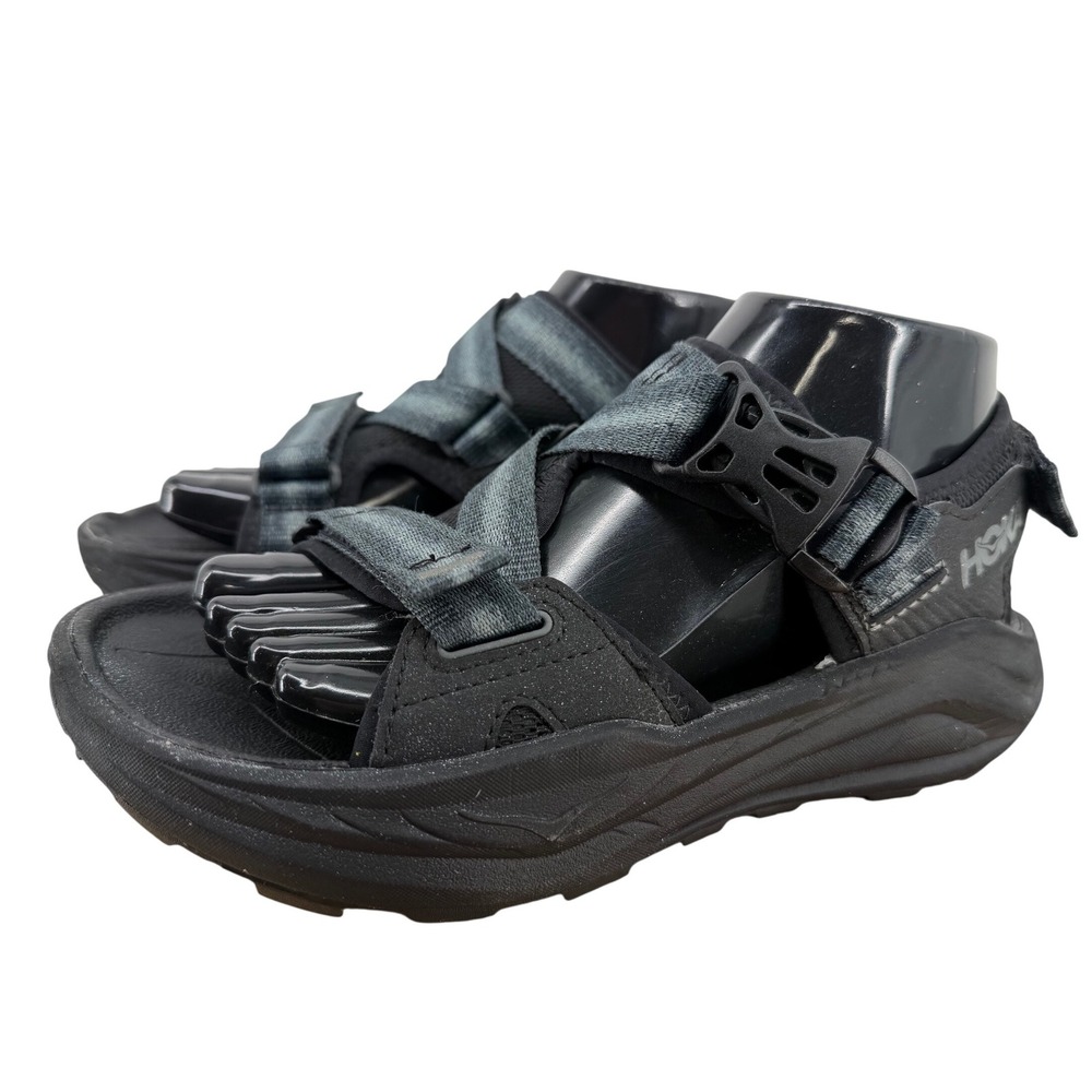 Hoka One One Infini Hike FC Hiking Sandals Womens 7B Black Blue Straps